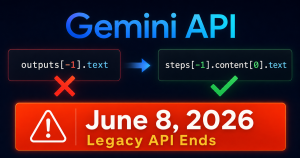 Gemini API 필수 업데이트: outputs 배열 사라진다: steps 마이그레이션 실전 코드 가이드