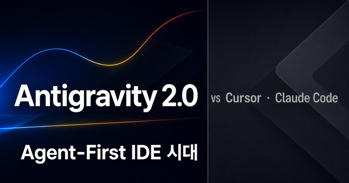 Antigravity 2.0 출시: 구글 첫 Agent-First IDE 데스크탑, Cursor·Claude Code와 정면 충돌
