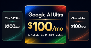Google AI Ultra $100: ChatGPT Pro·Claude Max 박스 비교