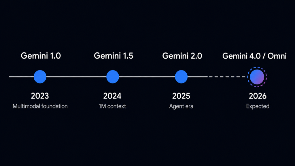 Gemini 버전 진화 타임라인