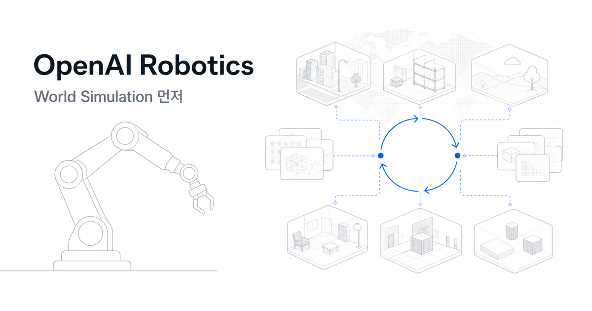 OpenAI가 로봇을 다시 꺼낸 진짜 이유: 개인 로봇보다 먼저 볼 것은 World Simulation이다