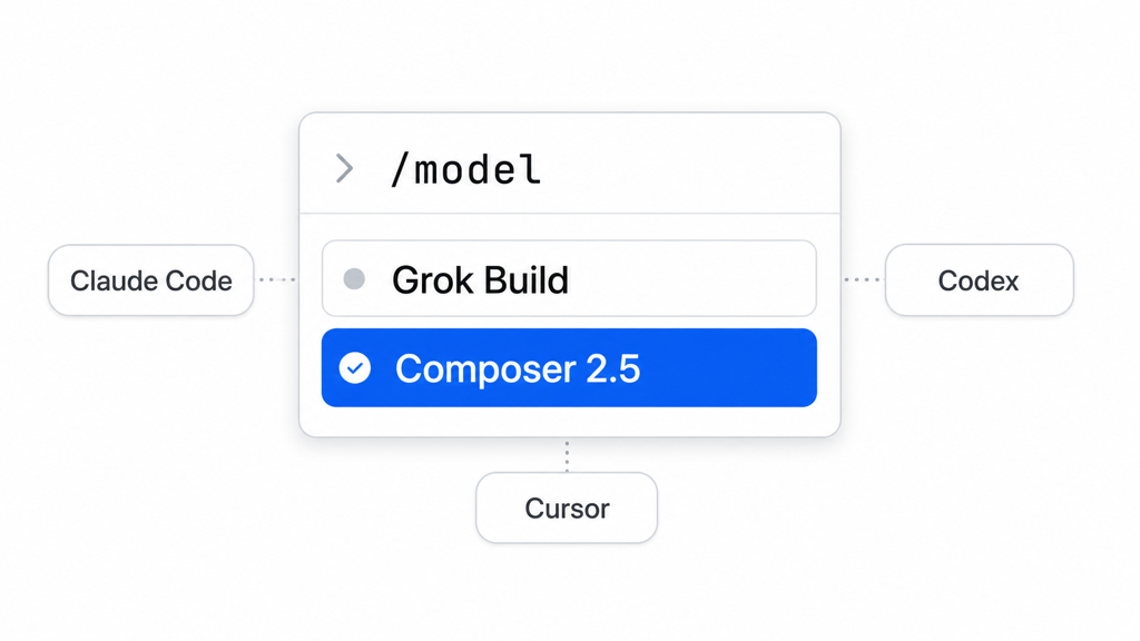Grok Build 안에서 Composer 2.5를 선택하는 코딩 에이전트 경쟁 구도