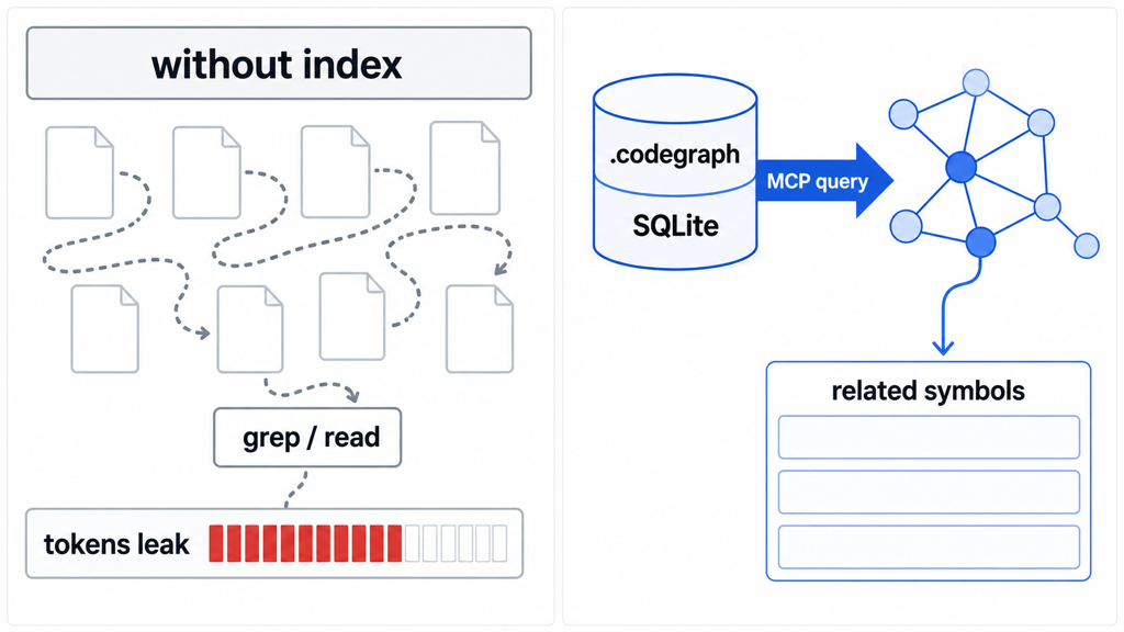 CodeGraph가 파일 탐색 루프를 로컬 코드 그래프 질의로 바꾸는 구조
