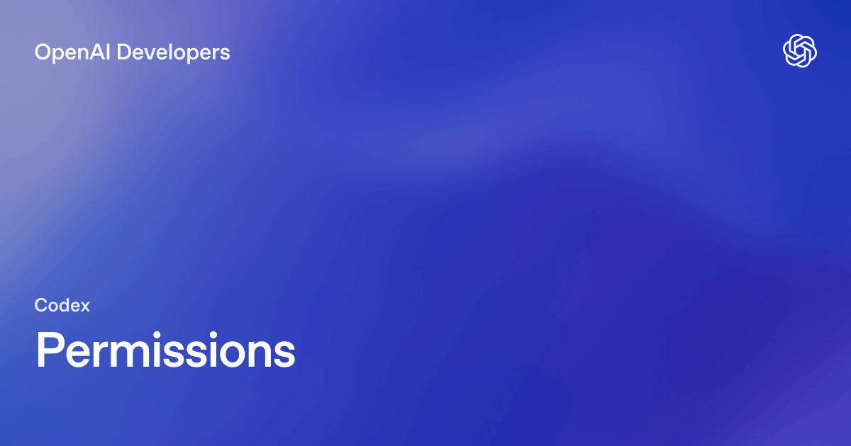 Codex Permissions 문서의 공식 OG 이미지